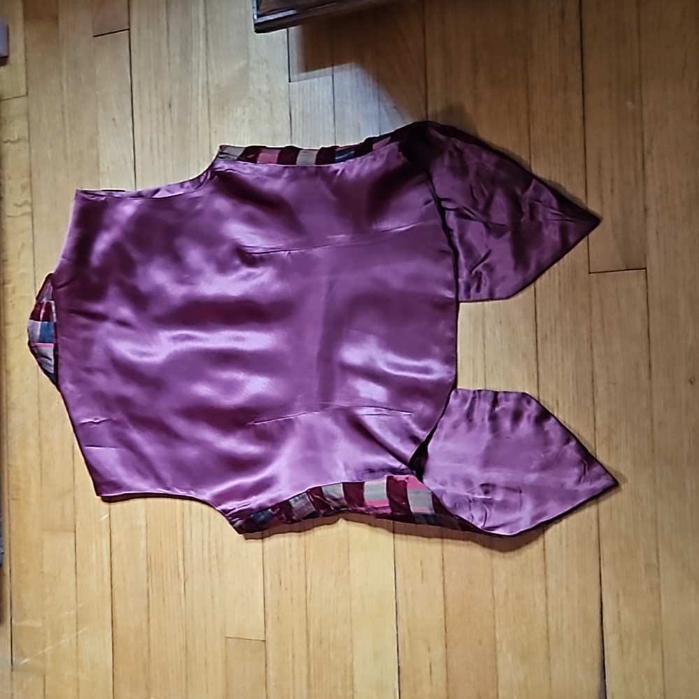 Jeff Gallano Paris Vintage Silk/Linen Vest - Picture 10 of 14